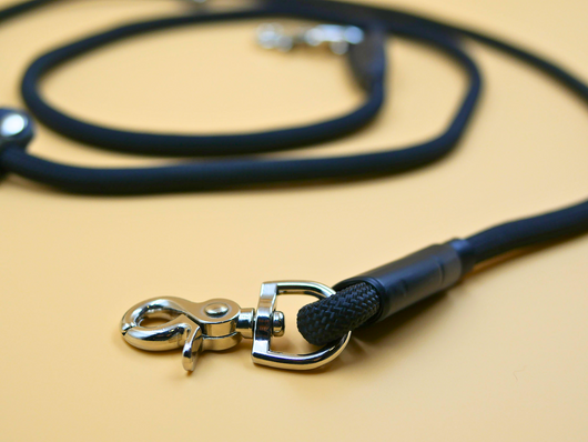 Greyt Multi-function Rope Leash (2m), black greyhound leash