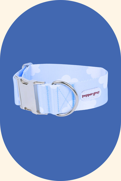Heemung Clouds Wide Dog Collar with Buckle